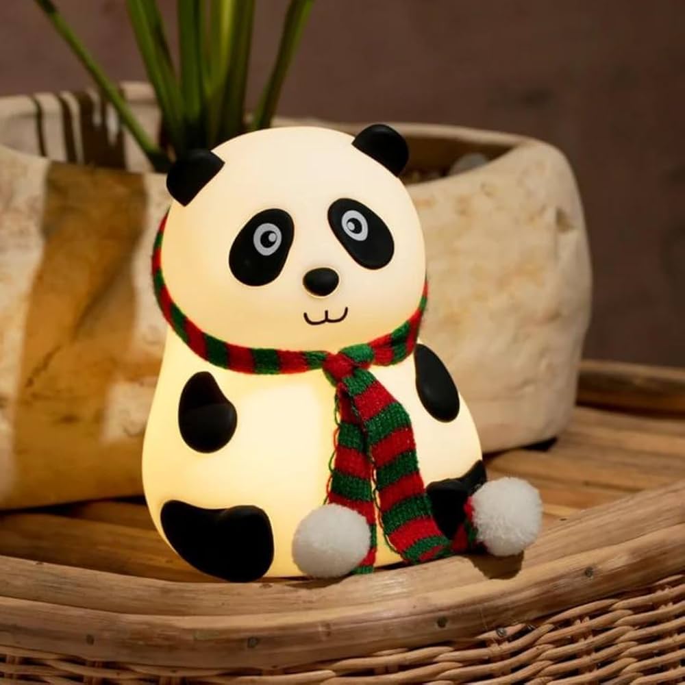 Cute Panda Night Lamp- Silicon Lamp For Bedroom , Color Changing Lamp for kids.