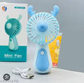 MINI HANDHELD PORTABLE FAN USB RECHARGEABLE BUILT-IN BATTERY OPERATED